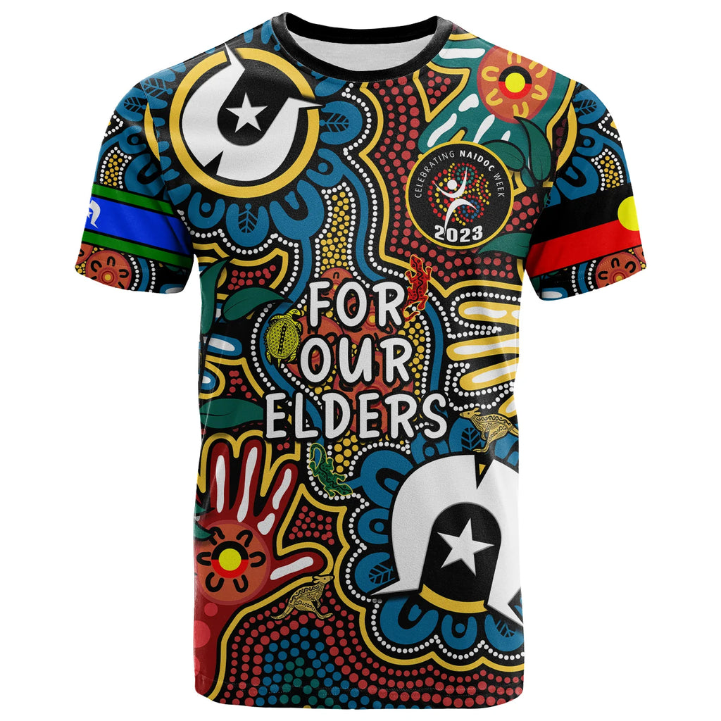 australia-naidoc-week-2023-t-shirt-for-our-elders-indigenous
