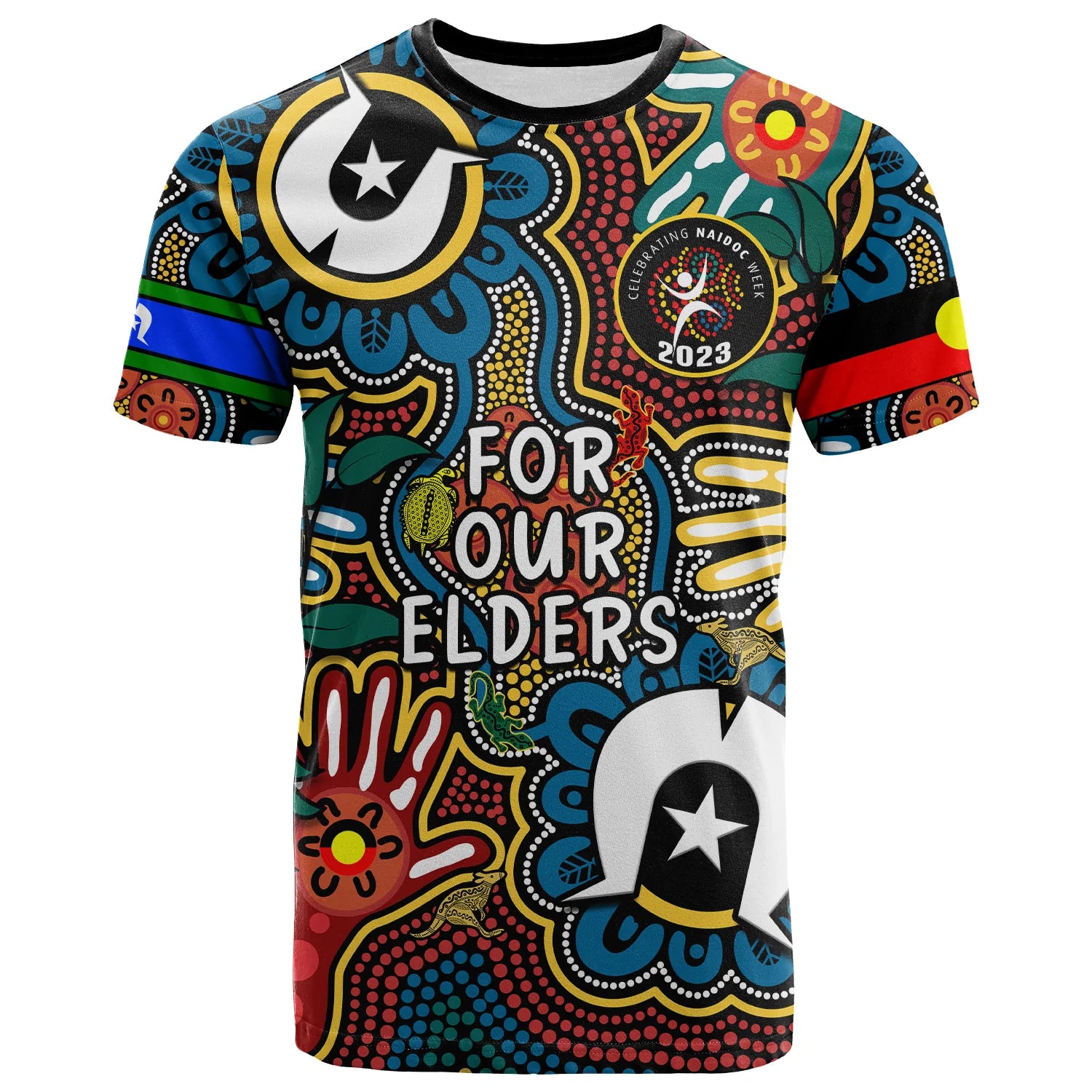 australia-naidoc-week-2023-t-shirt-for-our-elders-indigenous