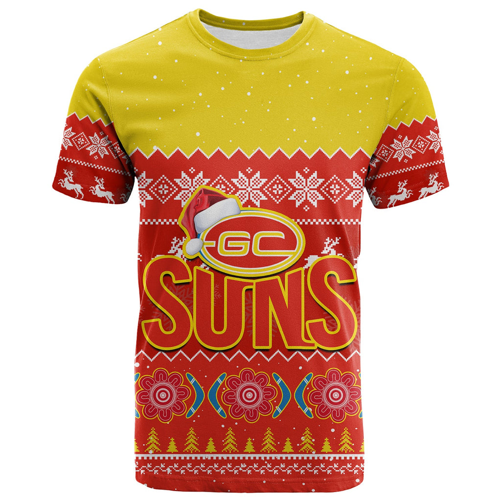 custom-personalised-gold-coast-football-t-shirt-suns-aboriginal-merry-christmas