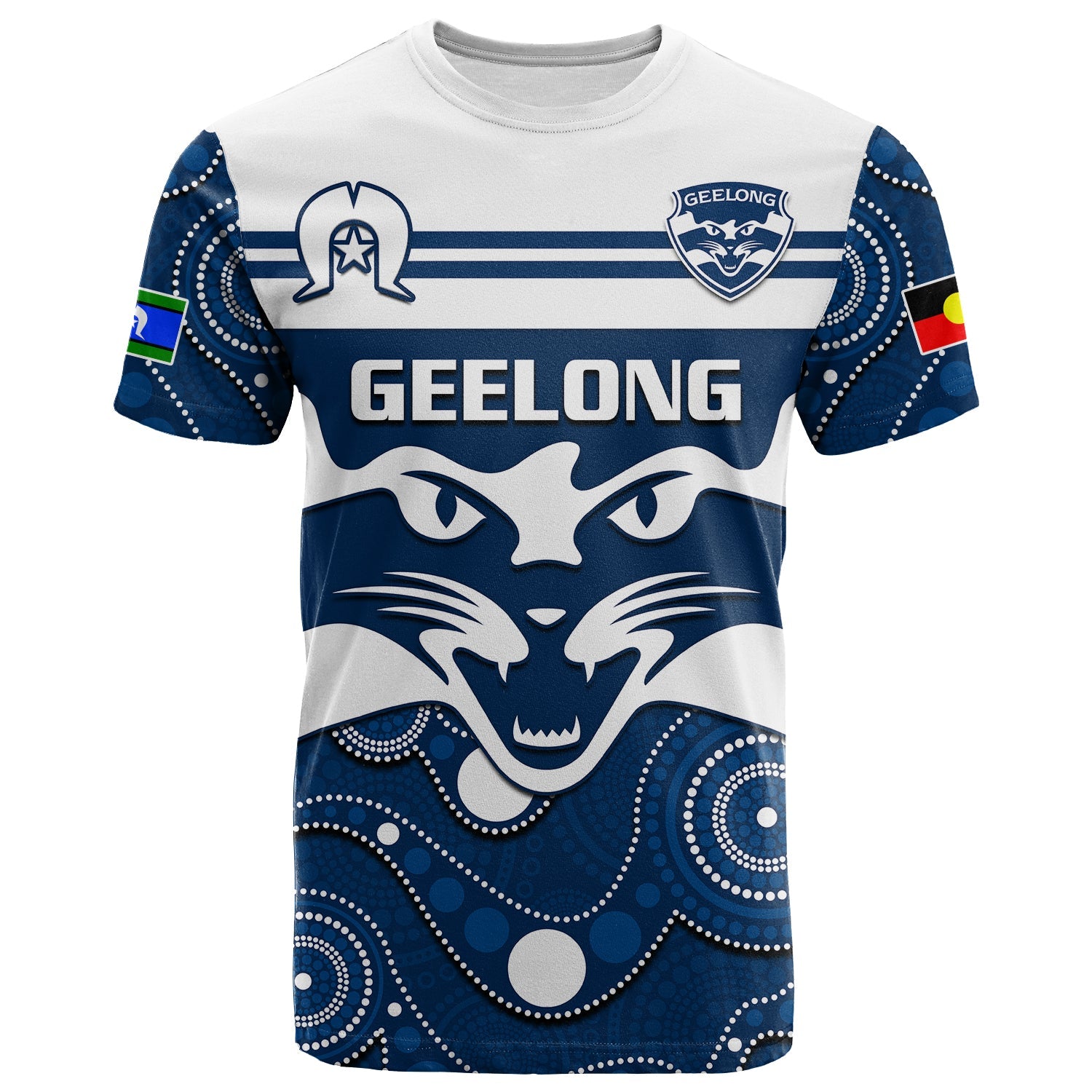 custom-text-and-number-geelong-football-naidoc-2023-t-shirt-cats-for-our-elders-indigenous-art