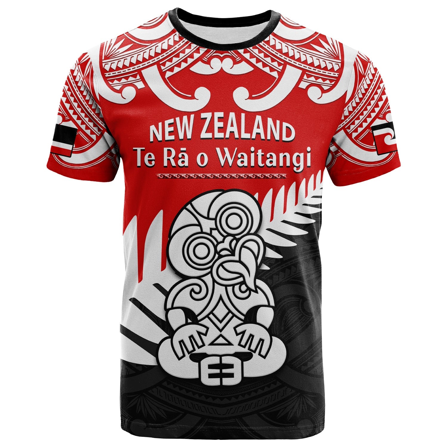 custom-personalised-waitangi-day-t-shirt-tino-rangatiratanga-flag-with-tiki-maori-fern