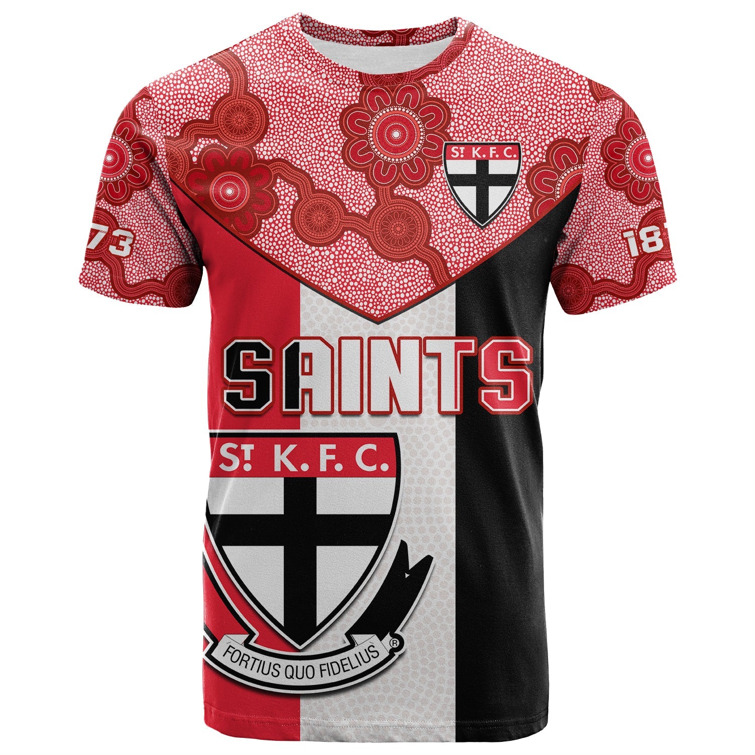 custom-text-and-number-saints-football-t-shirt-st-kilda-1873-aboriginal-dot-painting