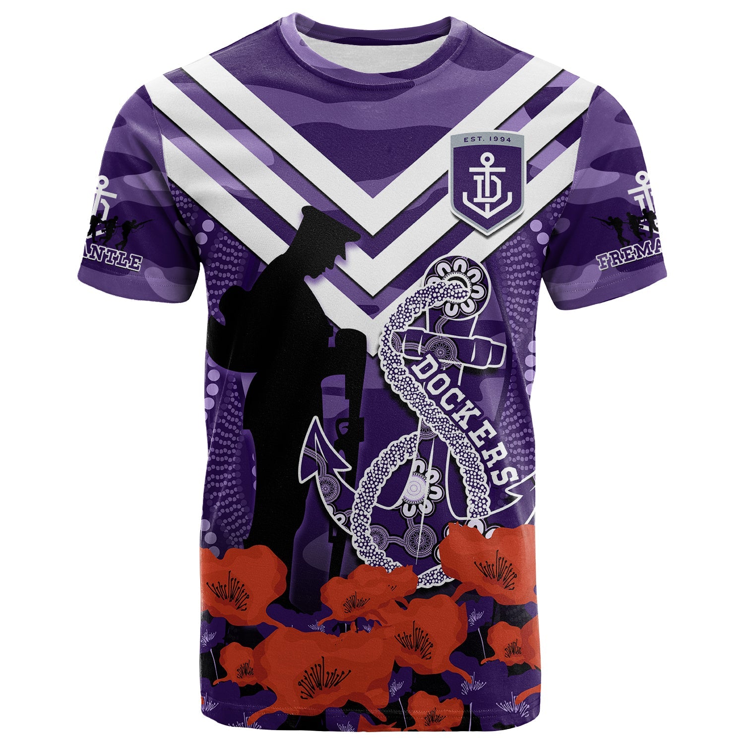 custom-text-and-number-dockers-football-anzac-2023-t-shirt-aboriginal-mix-poppy-camouflage