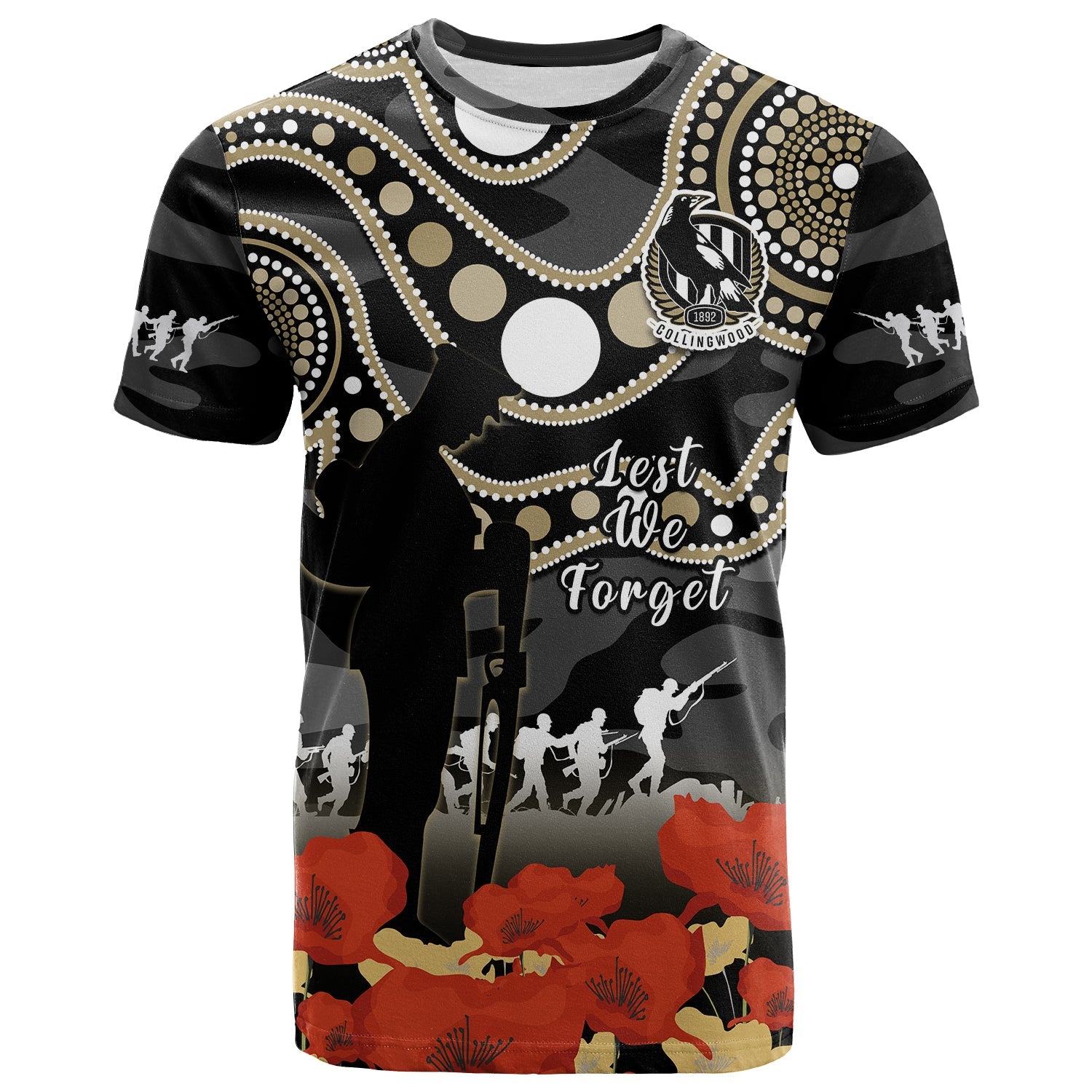custom-text-and-number-collingwood-football-anzac-2023-t-shirt-aboriginal-mix-poppy-camouflage