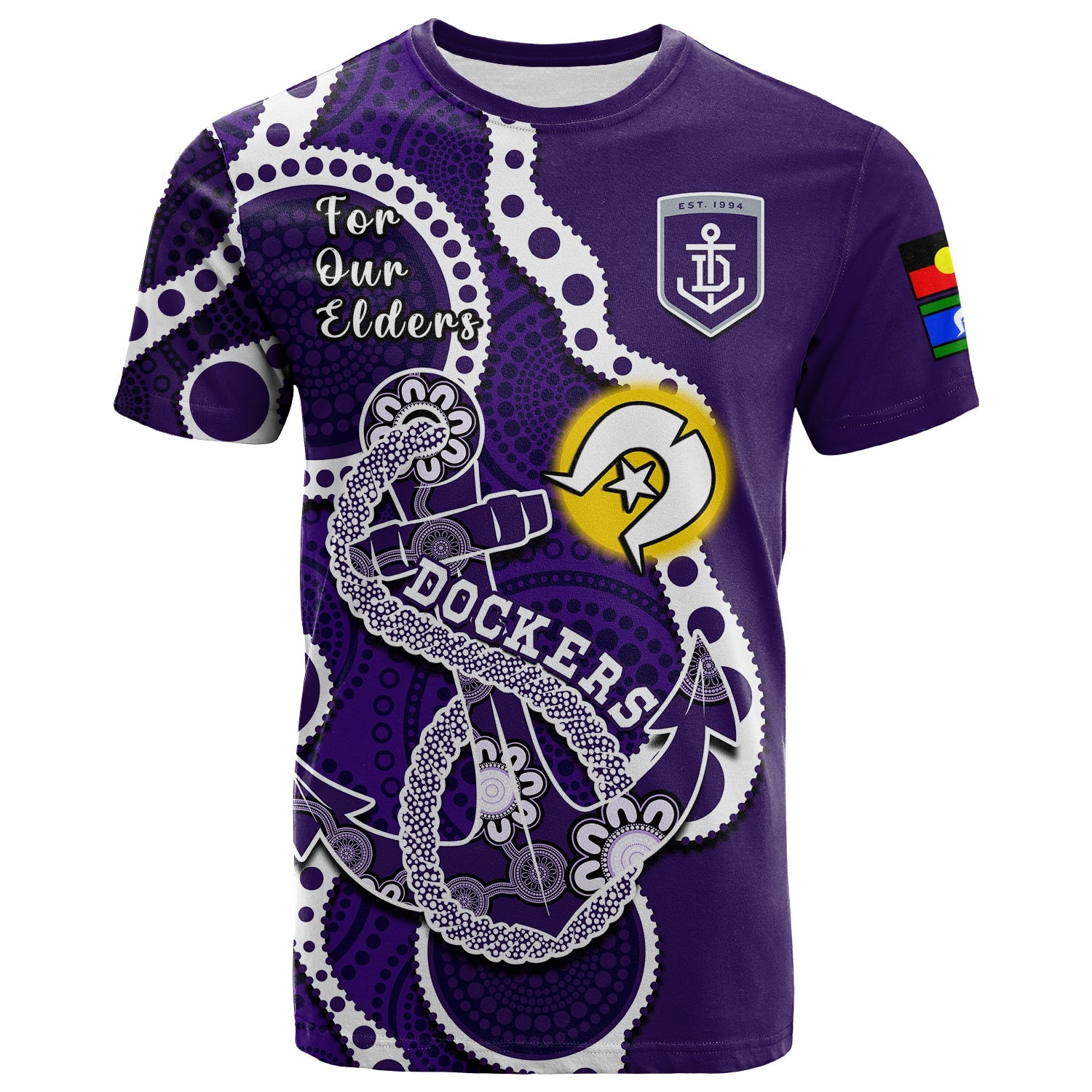 custom-text-and-number-fremantle-football-naidoc-2023-t-shirt-dockers-for-our-elders-indigenous-art