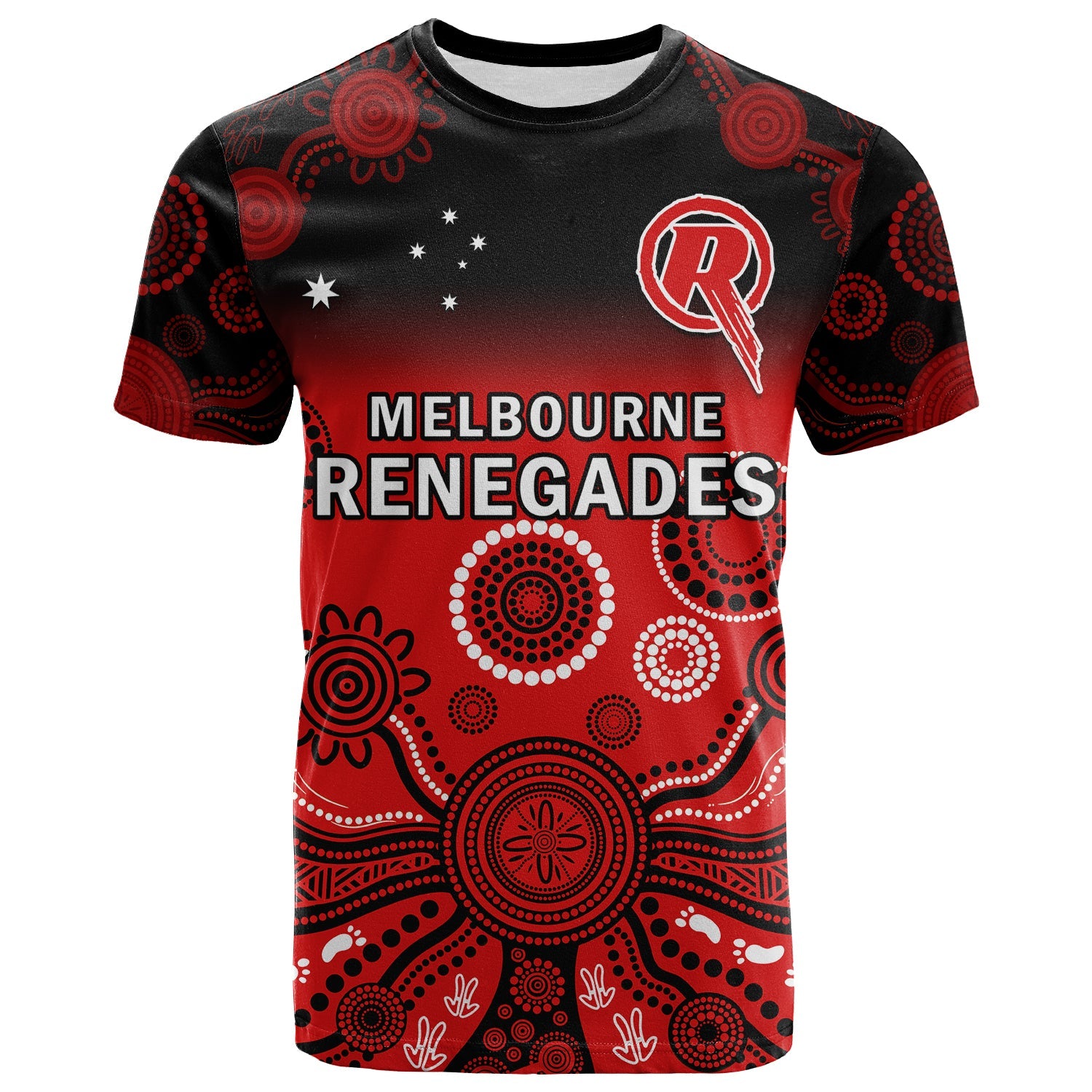 custom-text-and-number-renegades-cricket-t-shirt-melbourne-team-green-gradient-aboriginal-art
