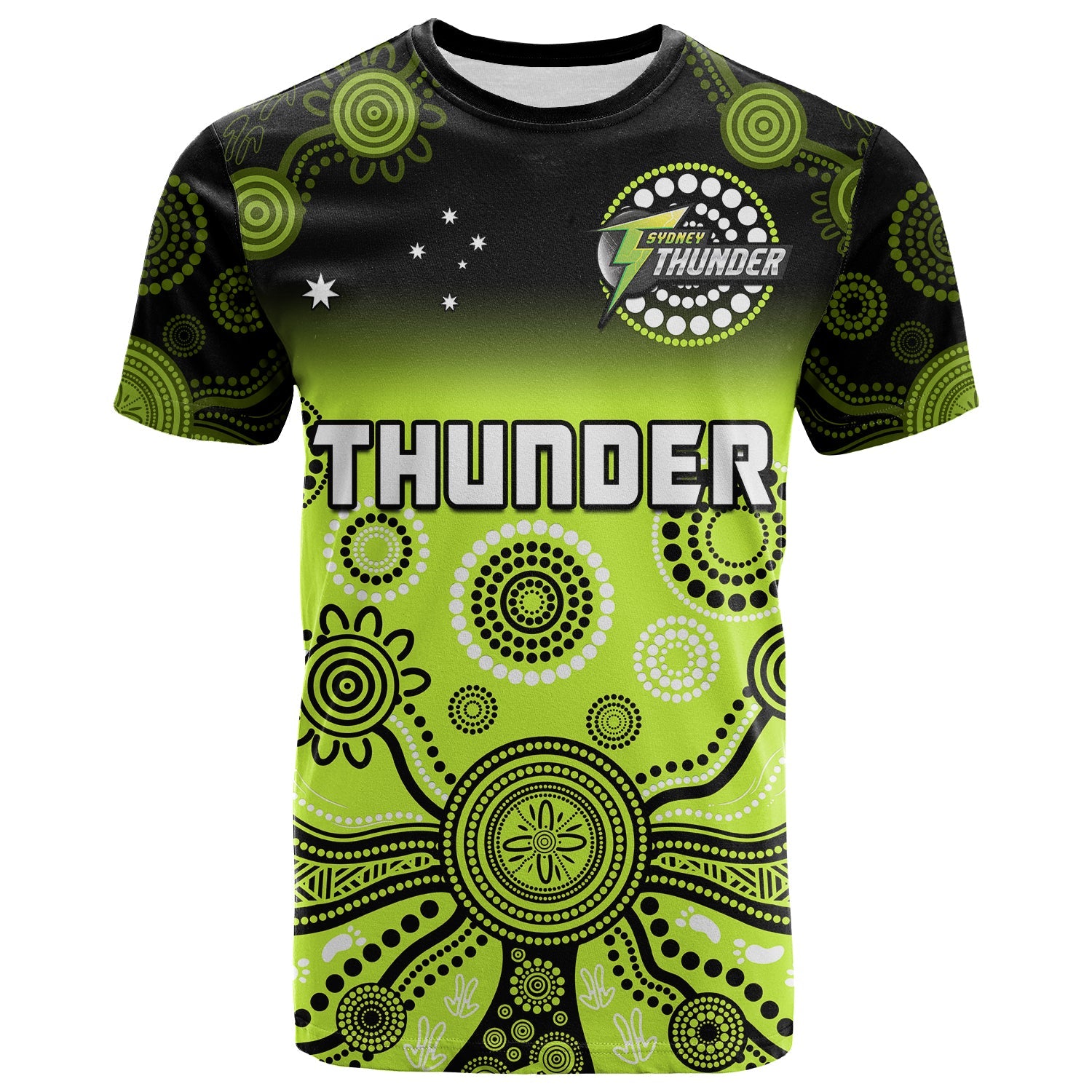 custom-text-and-number-thunder-t-shirt-sydney-gradient-aboriginal-art