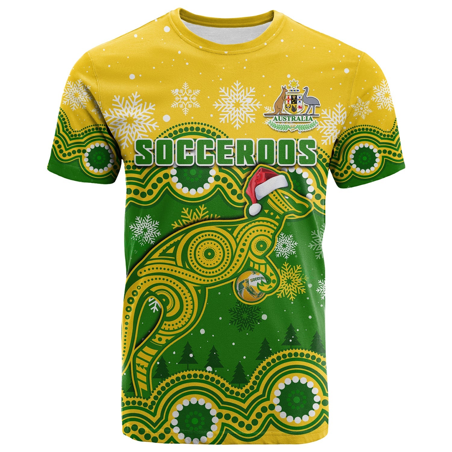 custom-personalised-australia-soccer-christmas-t-shirt-socceroos-indigenous-kangaroo