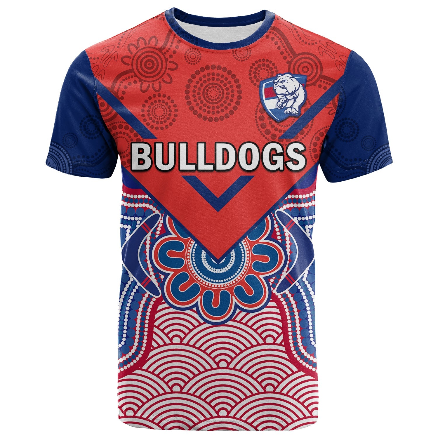 bulldogs-football-t-shirt-western-doggies-aboriginal-art