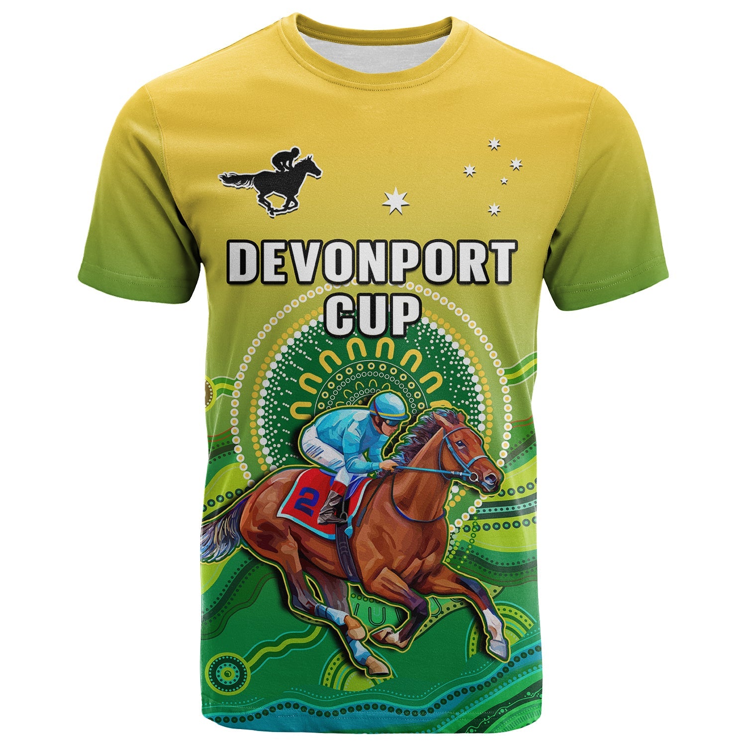 custom-personalised-australia-devonport-cup-2023-t-shirt-horse-racing-indigenous-art