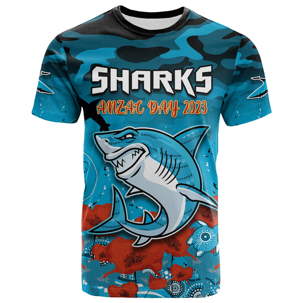 custom-text-and-number-sharks-anzac-2023-t-shirt-camouflage-poppy-mix-aboriginal