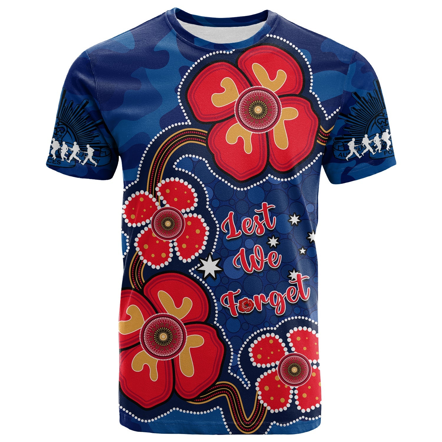 australia-anzac-t-shirt-lest-we-forget-camouflage-mix-aboriginal-poppies-and-slouch-hat