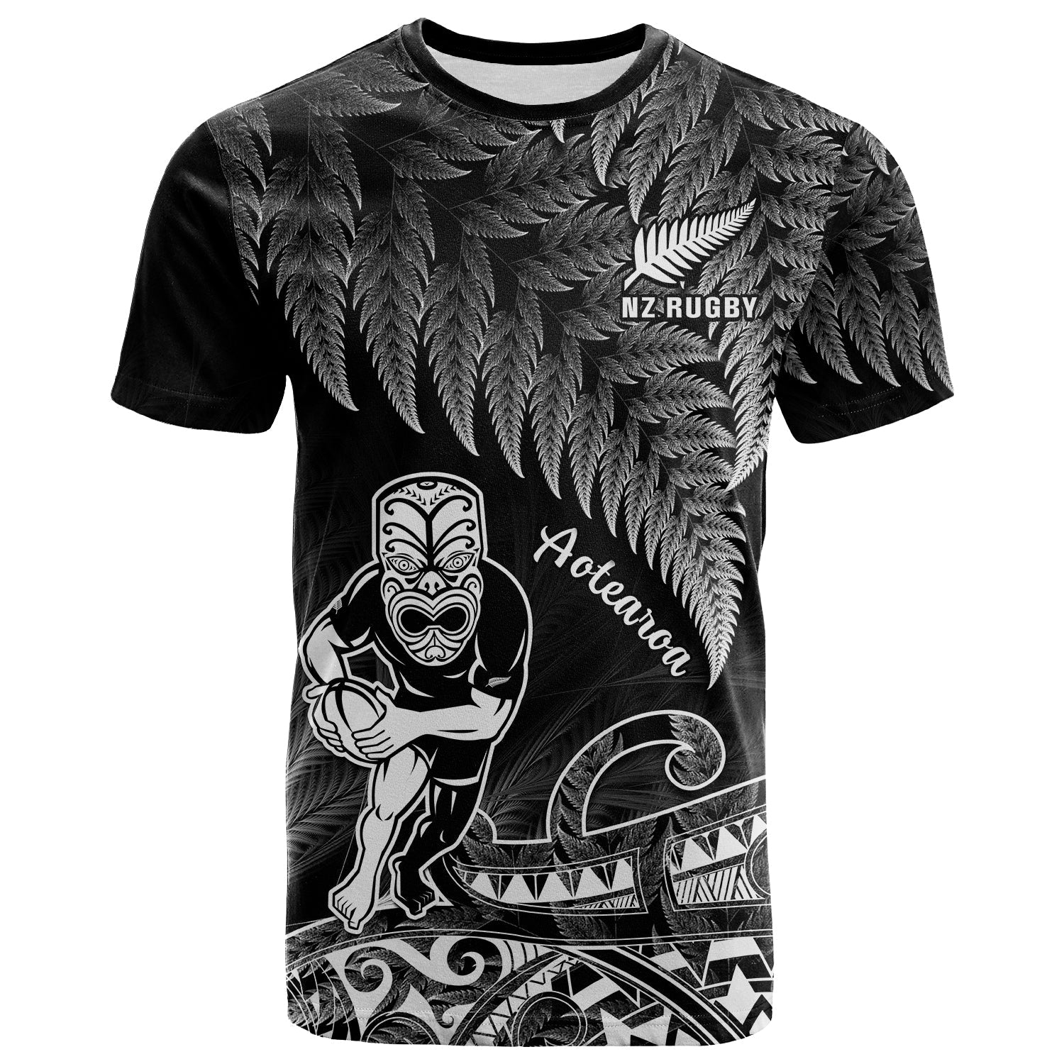 custom-text-and-number-new-zealand-silver-fern-rugby-t-shirt-all-black-koru-maori