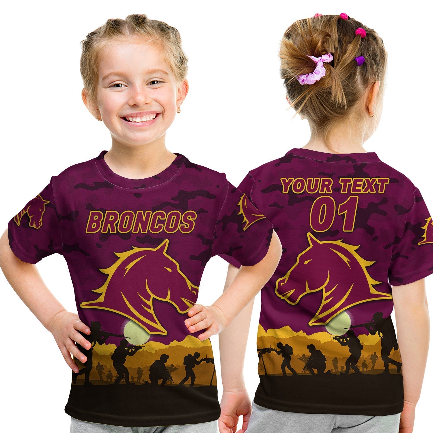 custom-personalised-brisbane-broncos-anzac-2022-t-shirt-simple-style-maroon