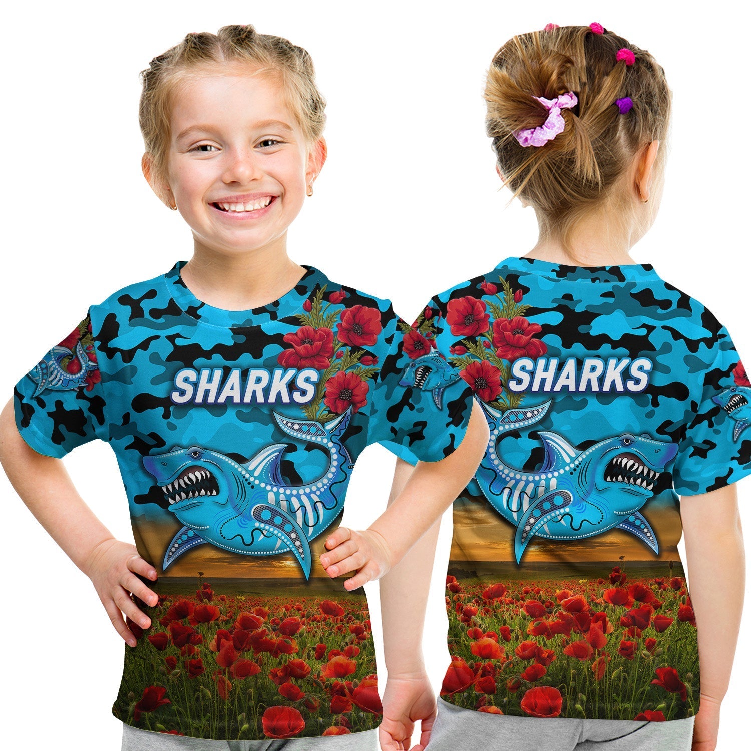 custom-personalised-cronulla-sutherland-sharks-anzac-2022-t-shirt-poppy-flowers-vibes