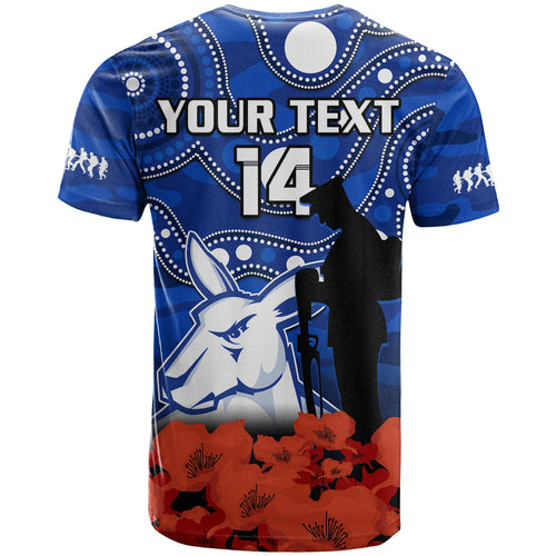 custom-text-and-number-north-melbourne-football-anzac-2023-t-shirt-kangaroos-aboriginal-mix-poppy-camouflage