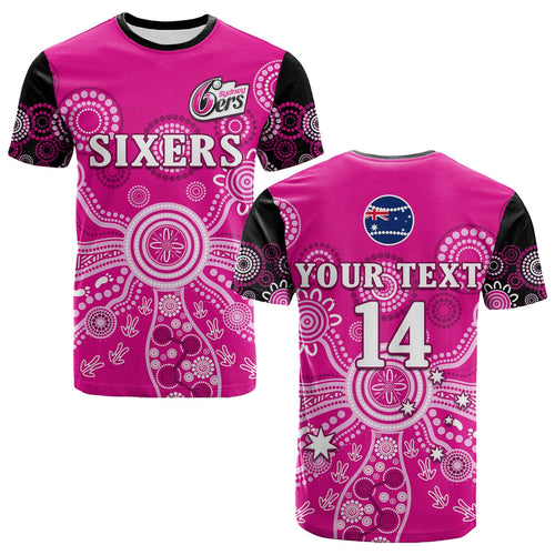 custom-text-and-number-sydney-sixers-t-shirt-cricket-indigenous-australian-art-ver01