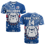 custom-text-and-number-bulldogs-football-t-shirt-scraggers-1877-aboriginal-dot-painting-newest-version