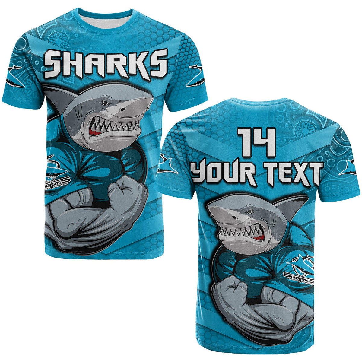 custom-text-and-number-sharks-rugby-t-shirt-go-sharkies-aboriginal-sporty-version