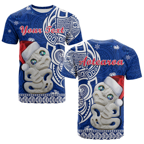 custom-personalised-new-zealand-christmas-t-shirt-hei-tiki-blue-pohutukawa-meri-kirihimete