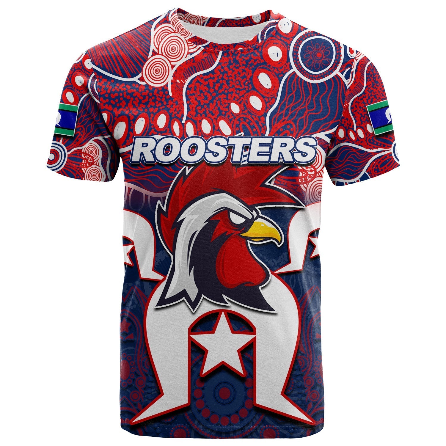 custom-personalisedroosters-torres-strait-islanders-mix-aboriginal-t-shirt