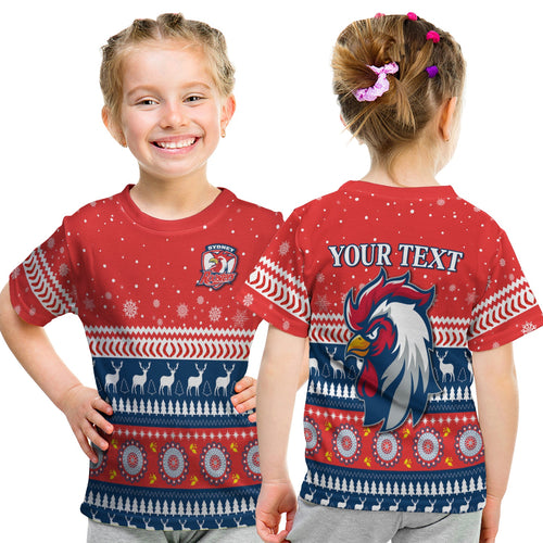custom-personalised-roosters-t-shirt-kid-merry-christmas-sydney