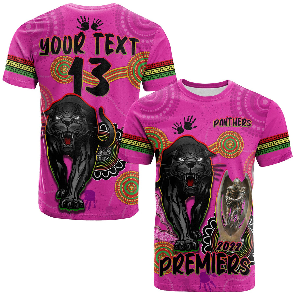 custom-text-and-number-panthers-t-shirt-aboriginal-premiers-2022-we-are-the-champions-with-trophy