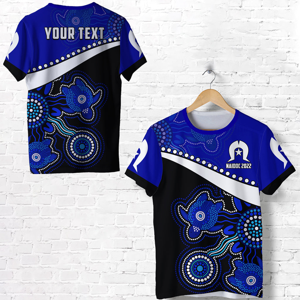 custom-personalised-naidoc-week-2022-t-shirt-torres-strait-islander-version-blue-aboriginal-turtles