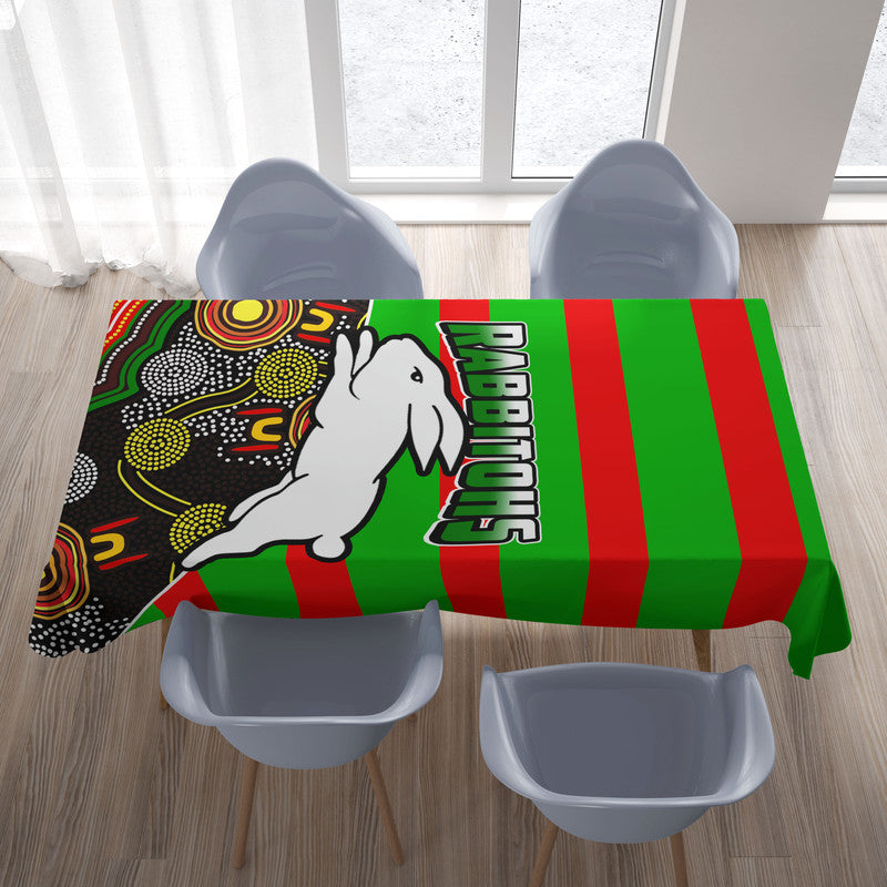 rabbitohs-rugby-tablecloth-aboriginal-basic-style