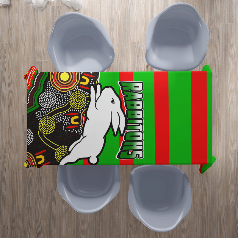 rabbitohs-rugby-tablecloth-aboriginal-basic-style