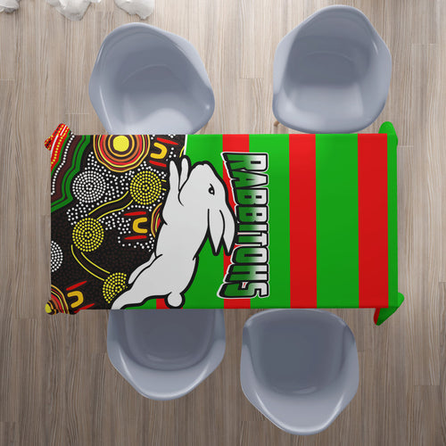 rabbitohs-rugby-tablecloth-aboriginal-basic-style