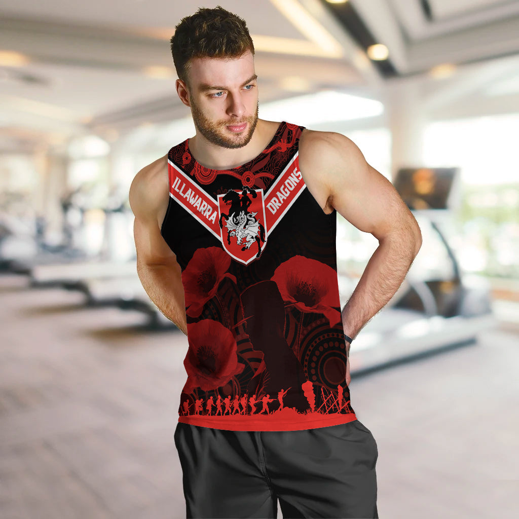 illawarra-dragons-rugby-personalised-men-tank-top-anzac-day-red-poppies