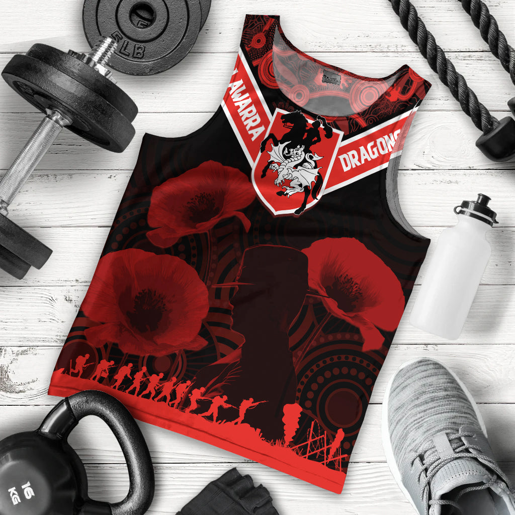 illawarra-dragons-rugby-personalised-men-tank-top-anzac-day-red-poppies