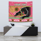 custom-personalised-panthers-christmas-tapestry-aboriginal-pattern-penrith-pink-version