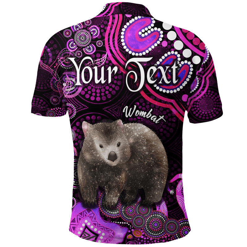 custom-personalised-australian-astrology-polo-shirt-taurus-wombat-zodiac-aboriginal-vibes-pink