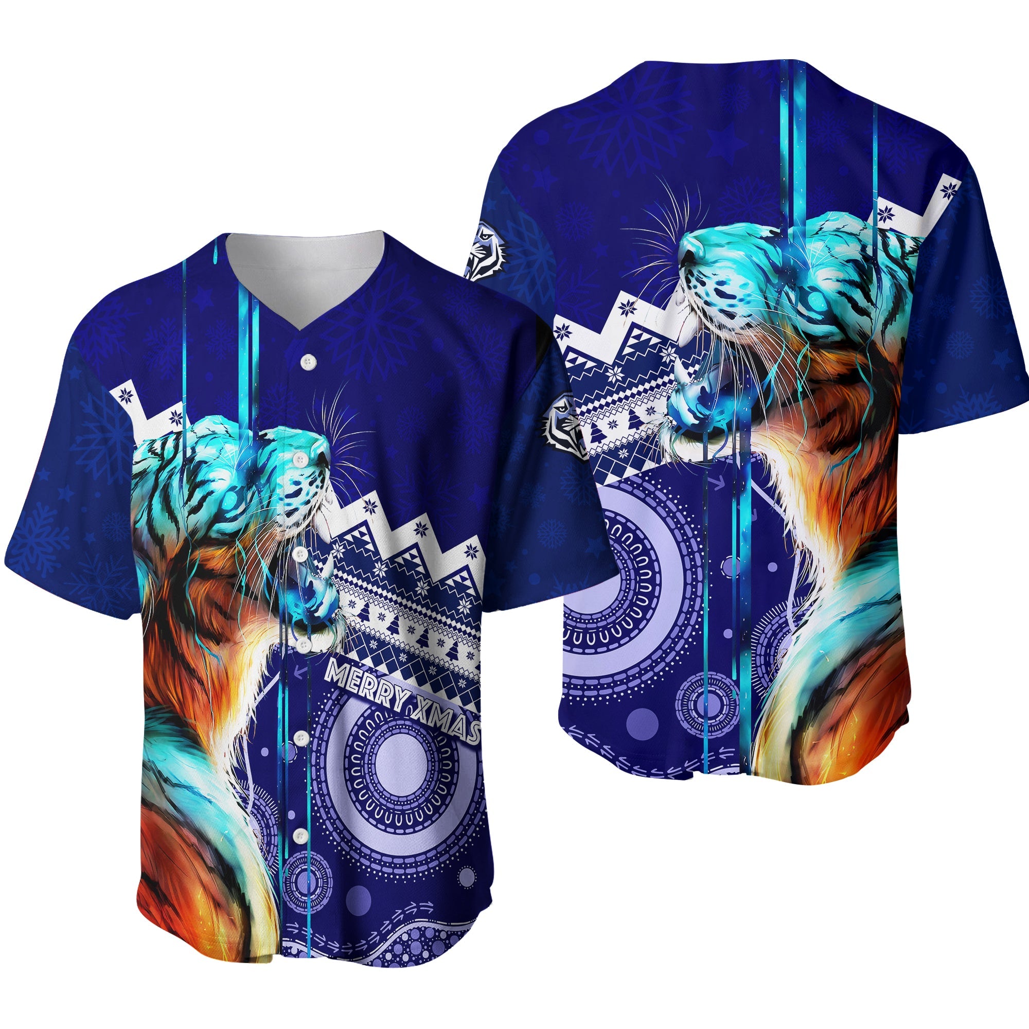 christmas-graphic-tiger-aboriginal-dot-art-baseball-jersey