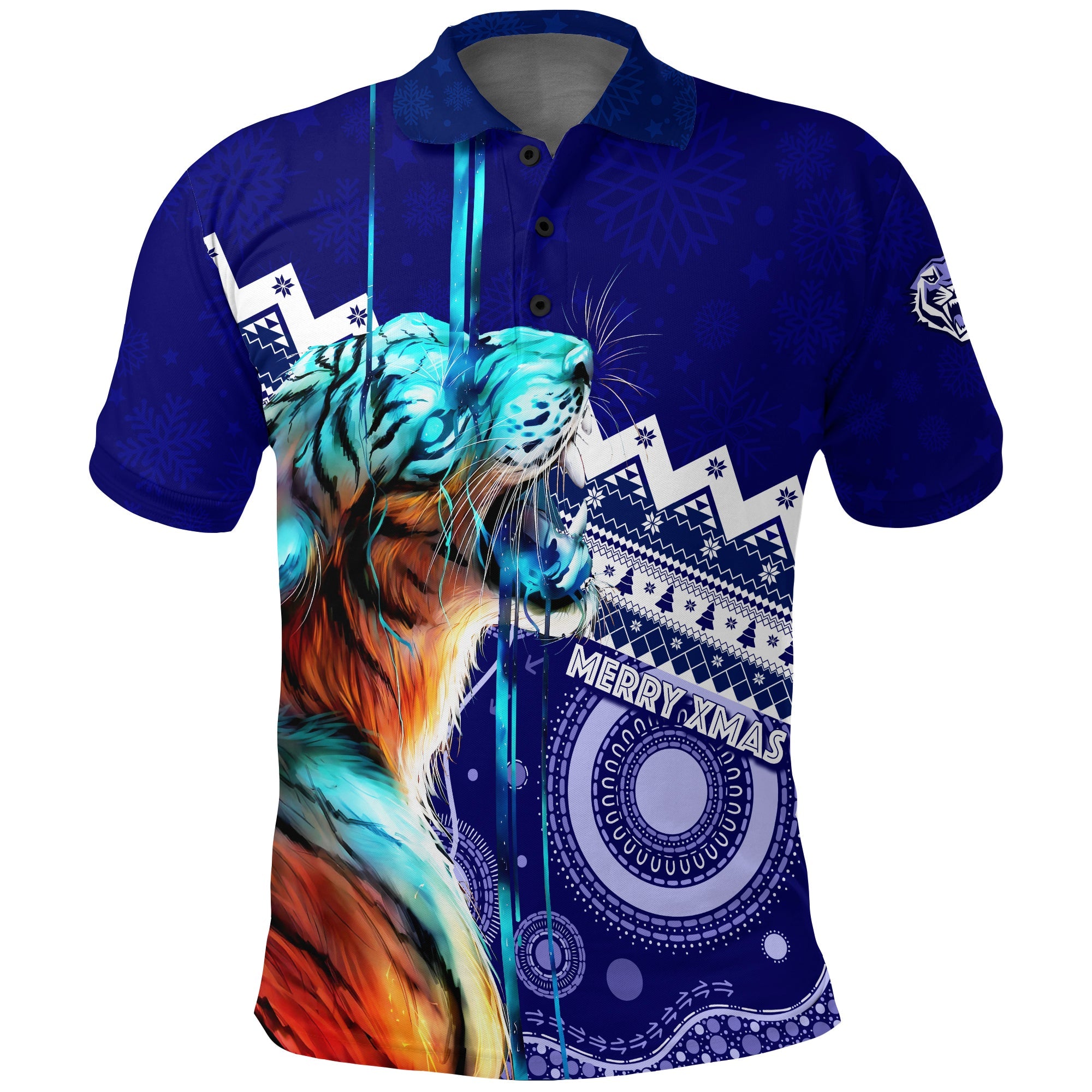 christmas-graphic-tiger-aboriginal-dot-art-polo-shirt