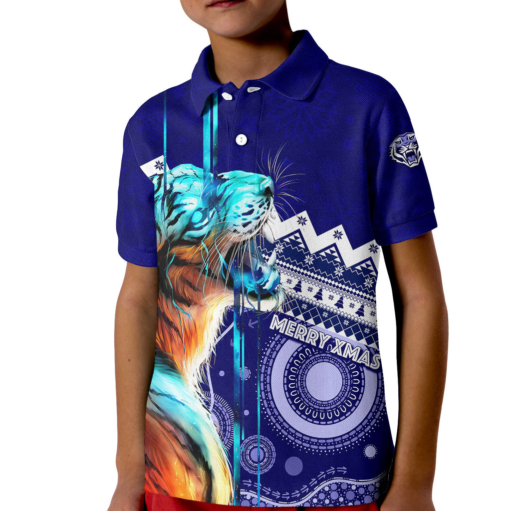christmas-graphic-tiger-aboriginal-dot-art-kid-polo-shirt-lt7