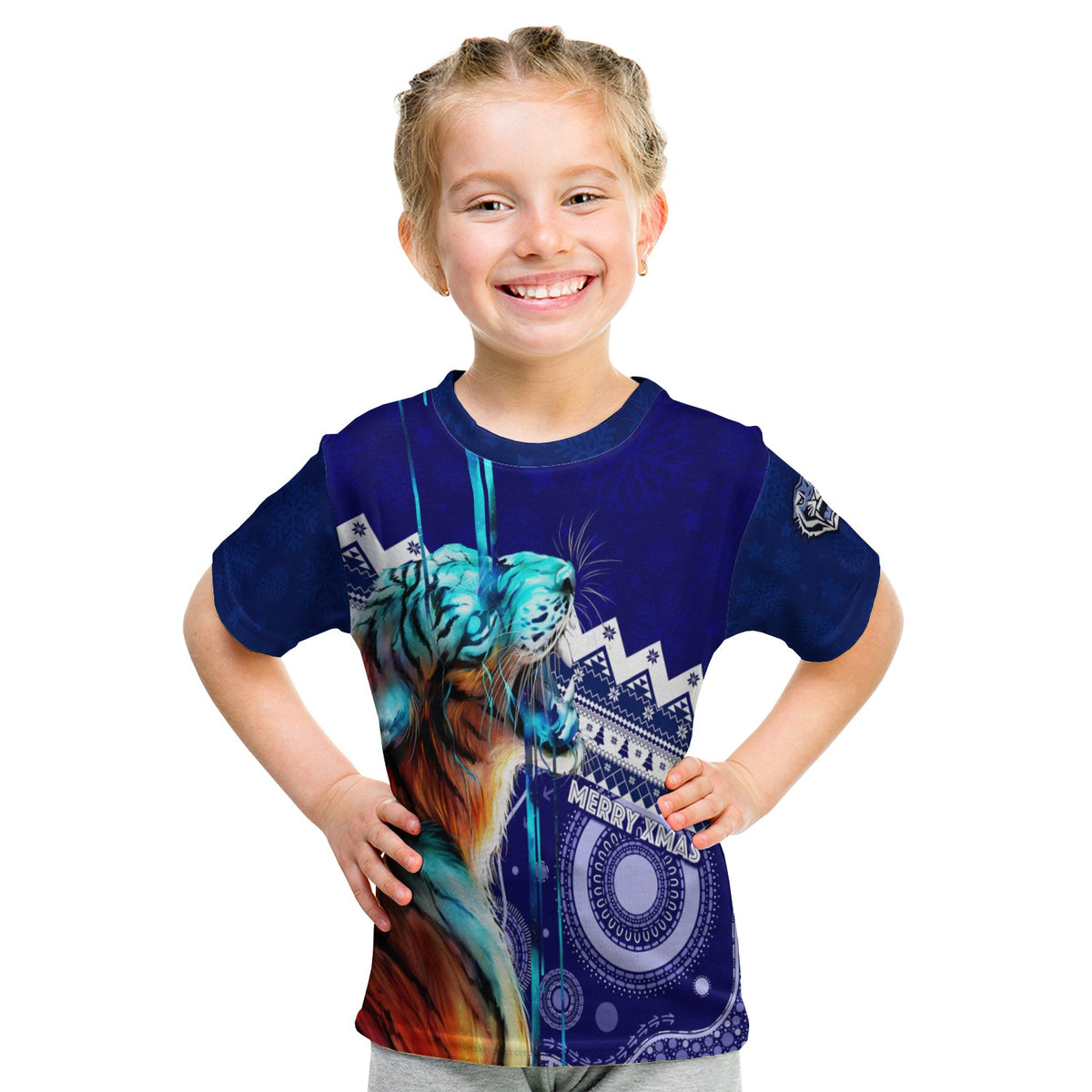 christmas-graphic-tiger-aboriginal-dot-art-kid-t-shirt-lt7