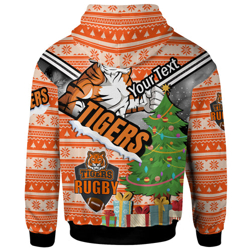 tigers-rugby-hoodie-custom-christmas-tree-tigers-rugby-ball-hoodie