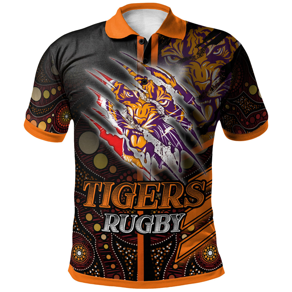 tigers-rugby-polo-shirt-custom-tigers-claw-aboriginal-indigenous-sport-style-polo-shirt