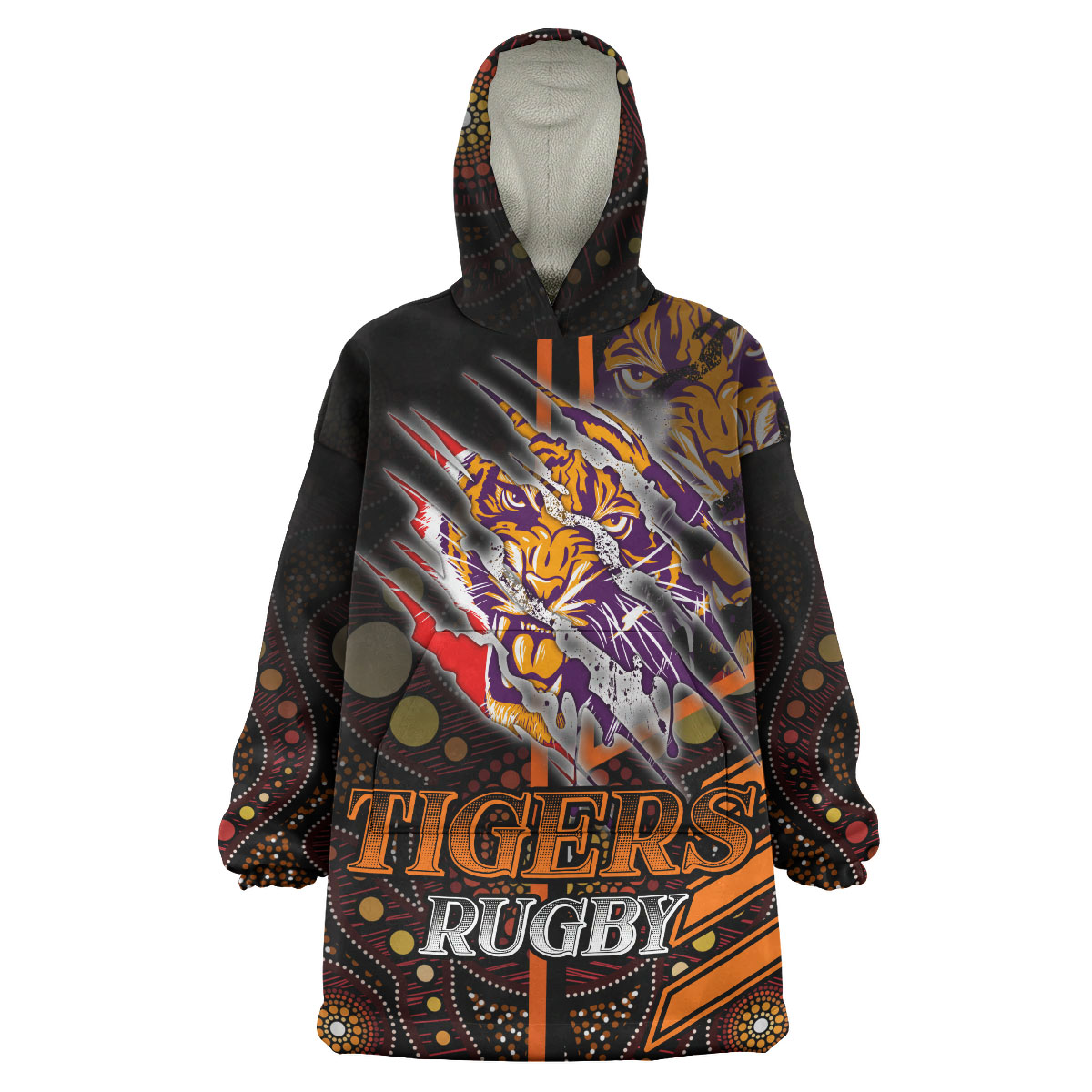 tigers-rugby-snug-hoodie-custom-tigers-claw-aboriginal-indigenous-sport-style-oodie-blanket