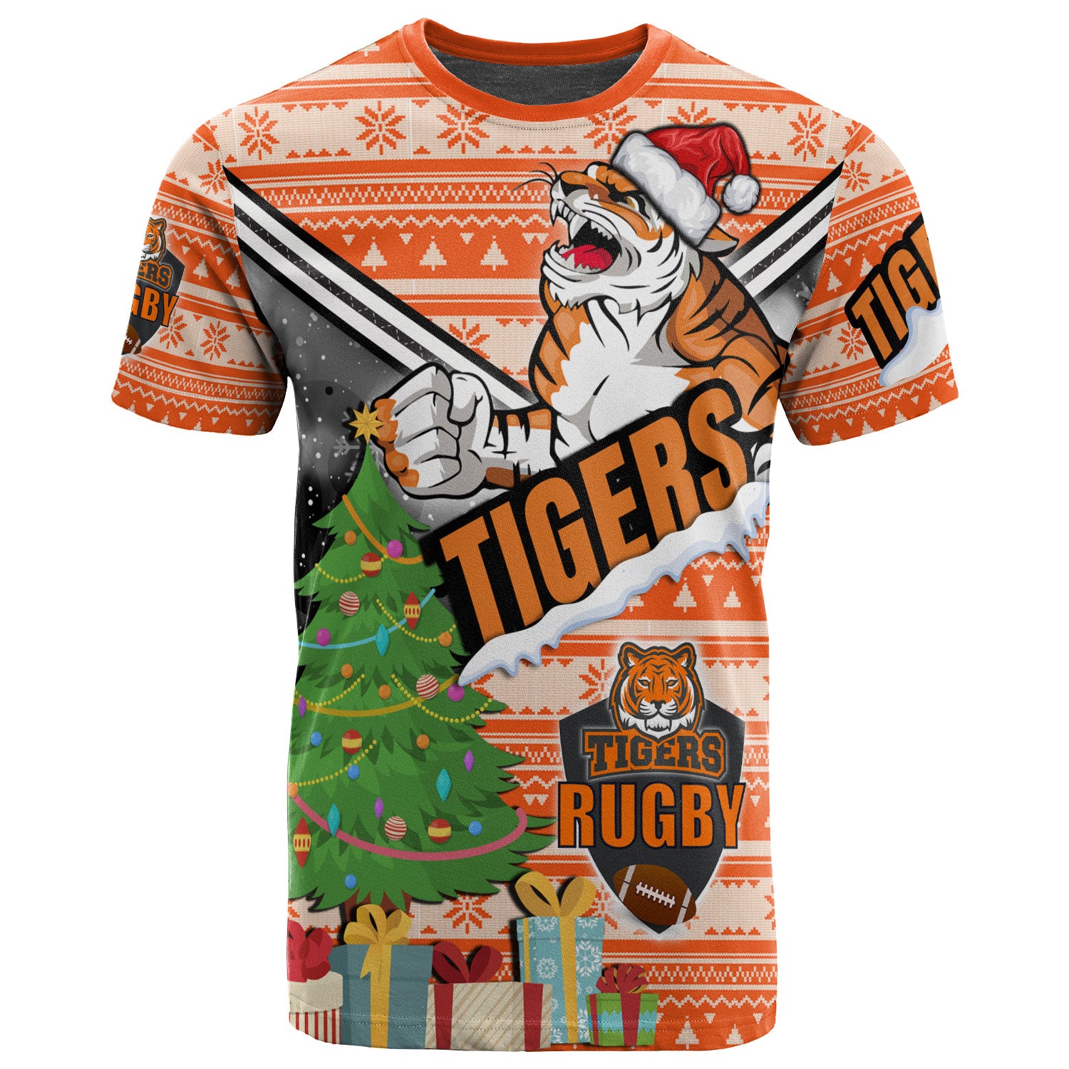 tigers-rugby-t-shirt-custom-christmas-tree-tigers-rugby-ball-t-shirt