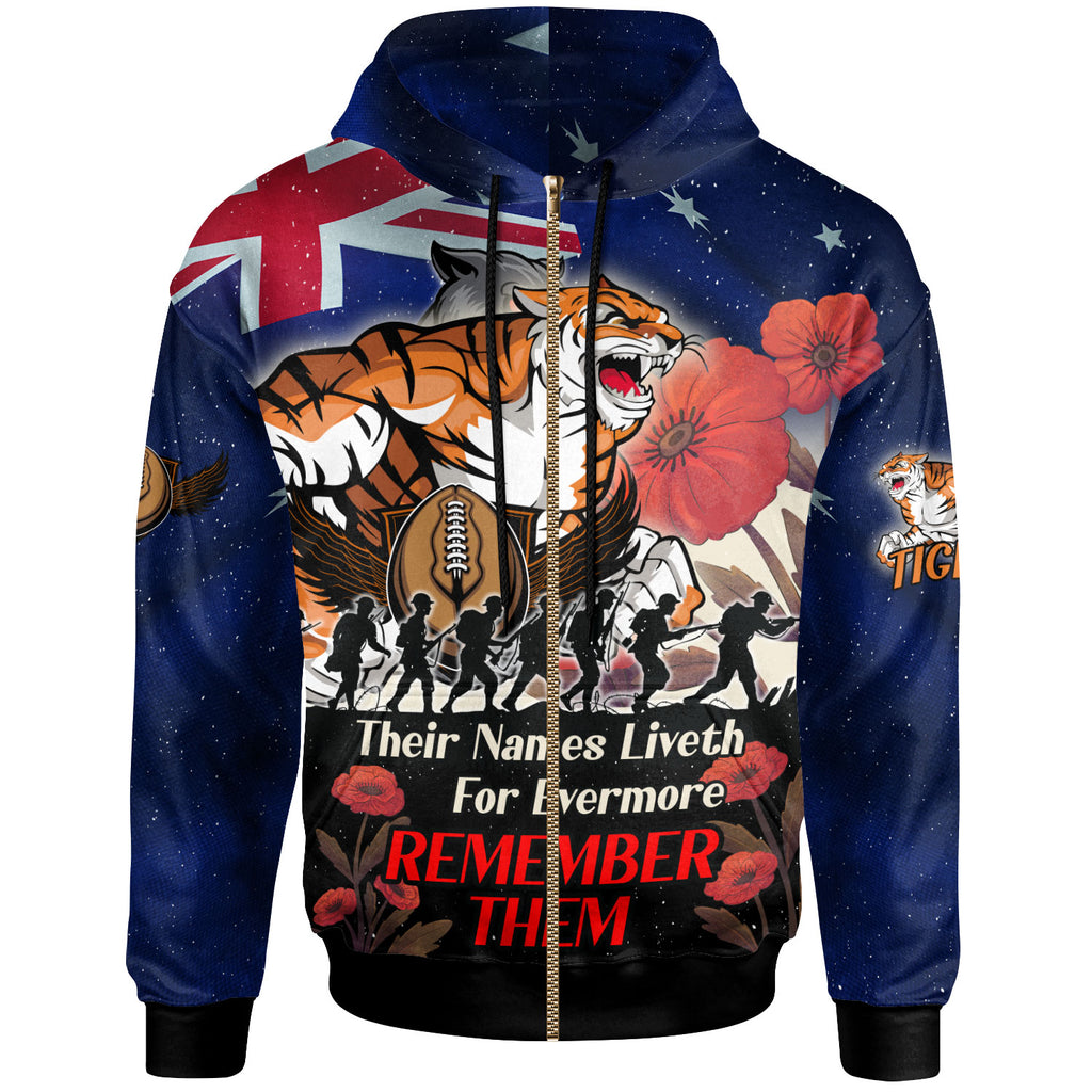 tigers-rugby-hoodie-custom-remember-them-red-poppy-flowers-hoodie