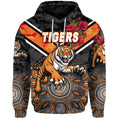 (Custom Personalised) Wests Tigers ANZAC 2022 Zip Up And Pullover Hoodie Indigenous Vibes LT8