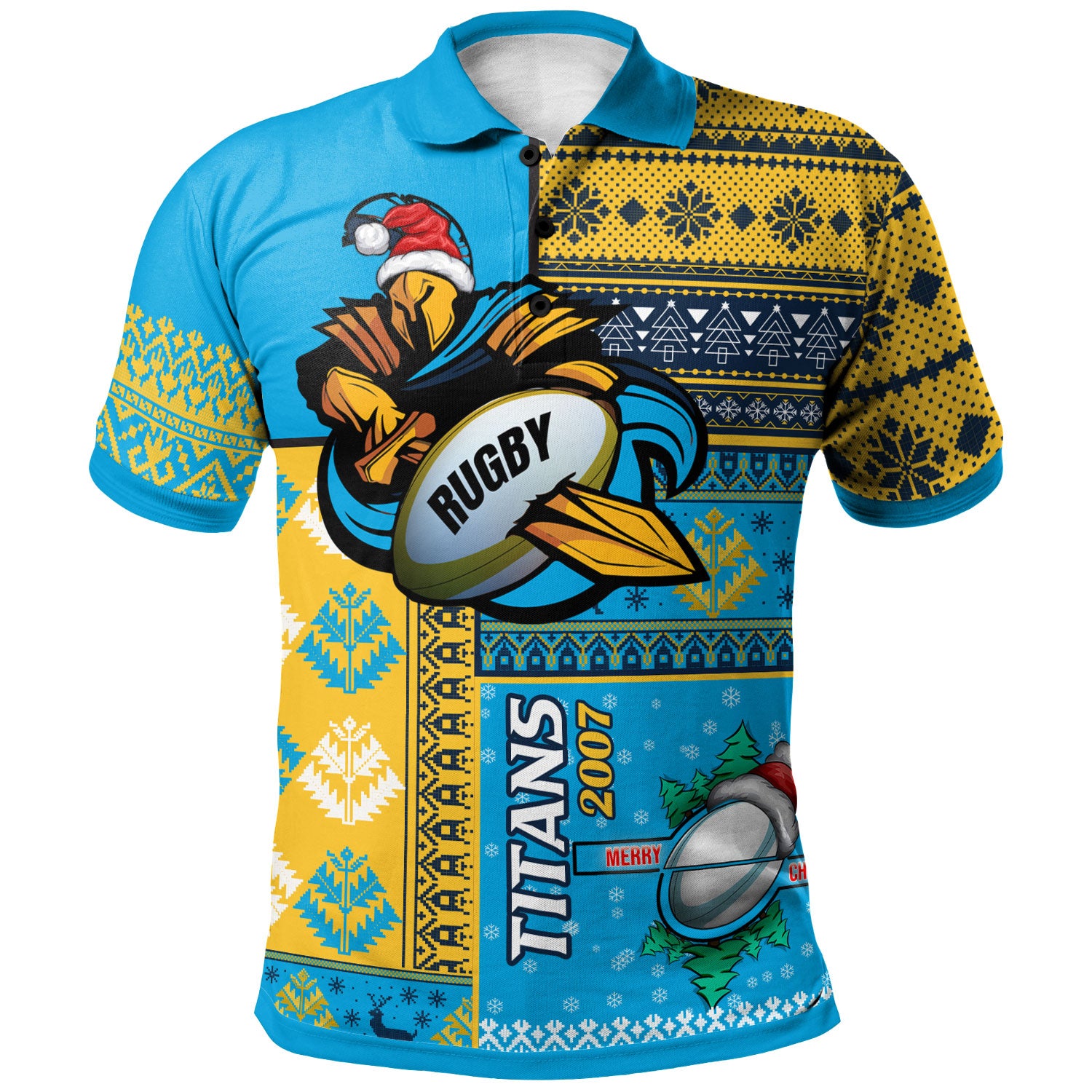 titans-rugby-polo-shirt-custom-christmas-snowflakes-titans-mascot-polo-shirt