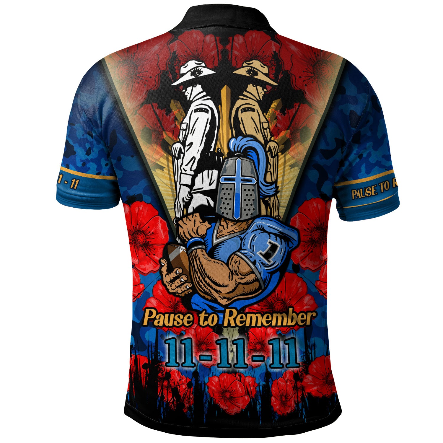 titans-rugby-polo-shirt-custom-remembrance-day-pause-to-remember-polo-shirt