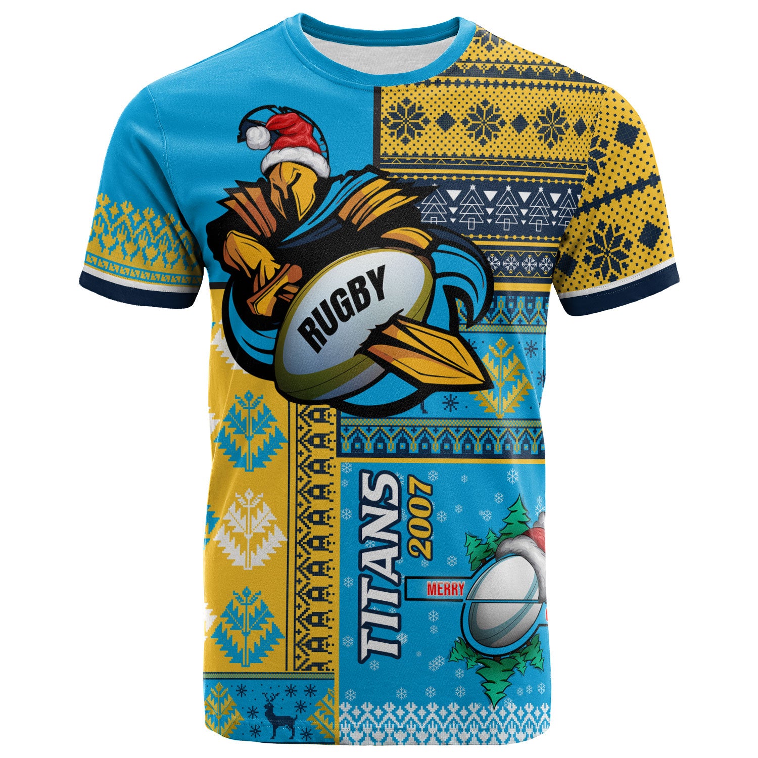 titans-rugby-t-shirt-custom-christmas-snowflakes-titans-mascot-t-shirt
