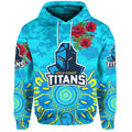 (Custom Personalised) Gold Coast Titans ANZAC 2022 Hoodie/ Zip Hoodie Indigenous Vibes LT8