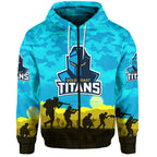 Gold Coast Titans ANZAC 2022 Hoodie/ Zip Hoodie Simple Style LT8